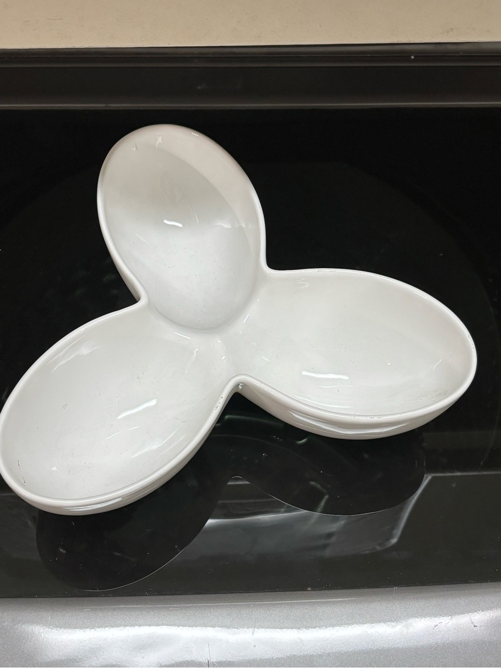 Bella Luxx White Triple Section Serving Dish